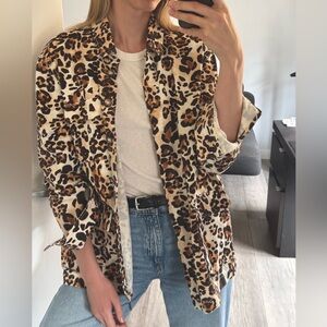 & Other Stories Leopard Jacket Size 6 Oversized